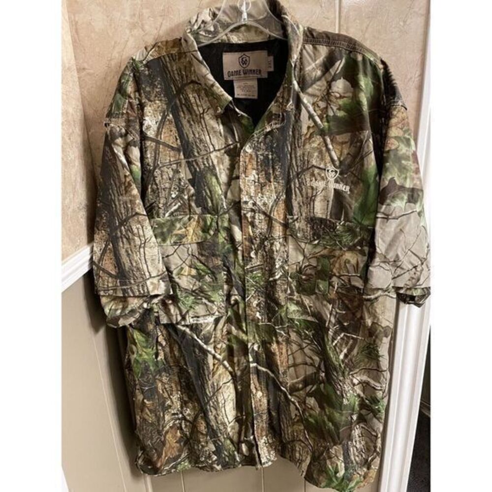 Game Winner‎ Men Hunting Realtree Outdoor Apparel Camouflage  T-Shirt Size 2XL